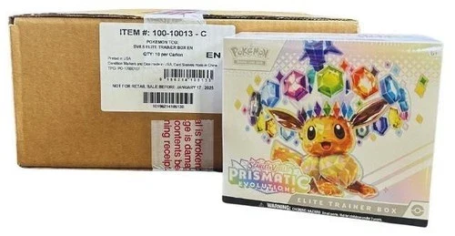 Prismatic evolutions elite trainer box SEALED CASE double boxed